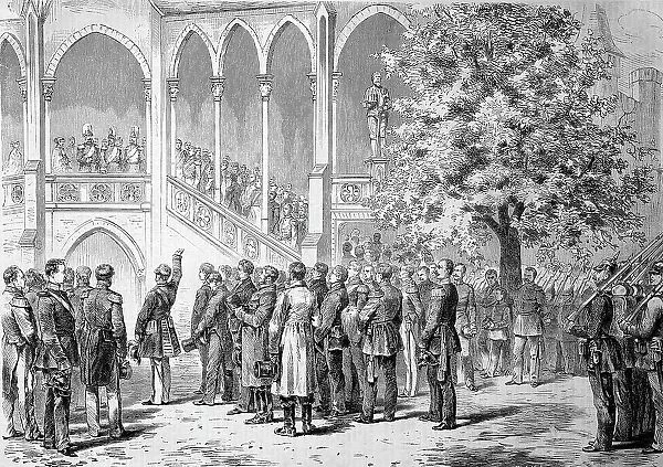 Speech by Count Stillfried to the King, Hohenzollern Castle, Baden-Wuerttemberg, Germany, on 3 October 1867, The construction of the third castle was completed on 3 October 1867 under Frederick William IV, Historic