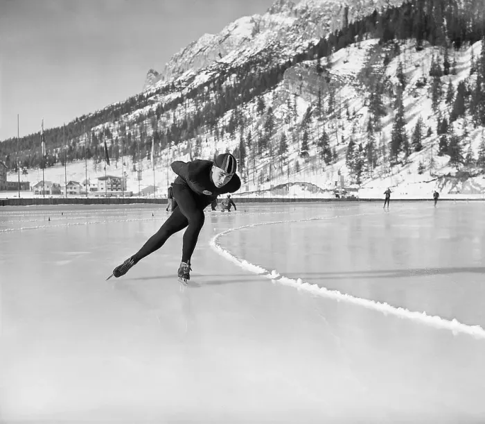 Framed Print : Speed Skater in Event at Olympics Framed Print : Speed Skater in Event at Olympics