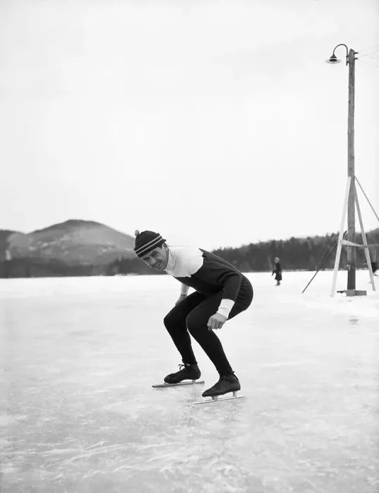 Framed Print : Speed Skater Jack Shea on Ice Framed Print : Speed Skater Jack Shea on Ice