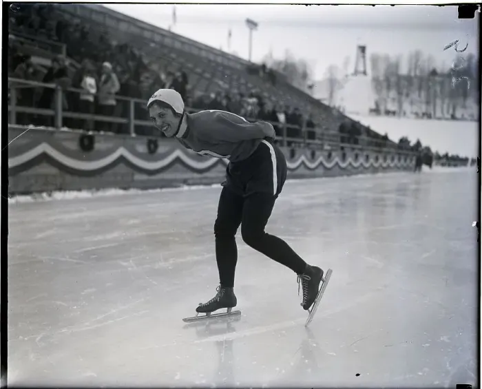Framed Print : Speed Skater Kit Klein Framed Print : Speed Skater Kit Klein