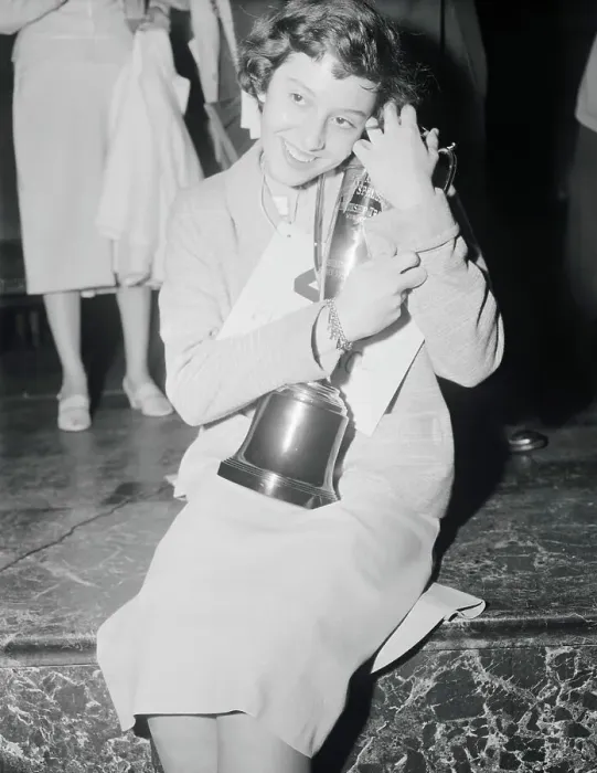 Framed Print : Spelling Bee Champion Holding Trophy Framed Print : Spelling Bee Champion Holding Trophy