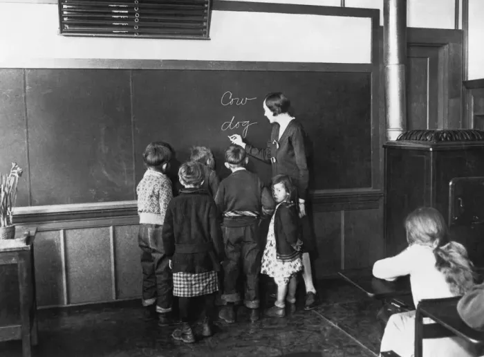 Framed Print : Spelling Lesson