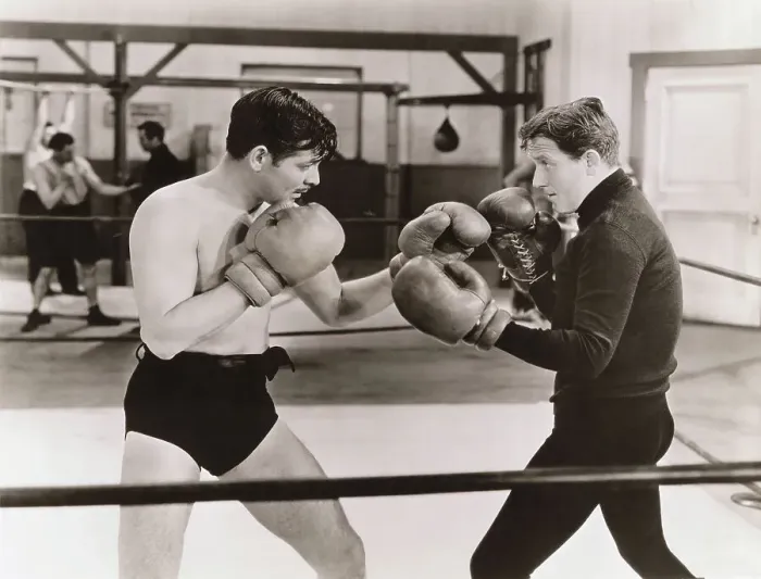 Framed Print : Spencer Tracy and Clark Gable Boxing in San Francisco Framed Print : Spencer Tracy and Clark Gable Boxing in San Francisco