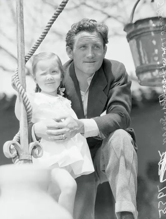 Framed Print : Spencer Tracy with Daughter Framed Print : Spencer Tracy with Daughter