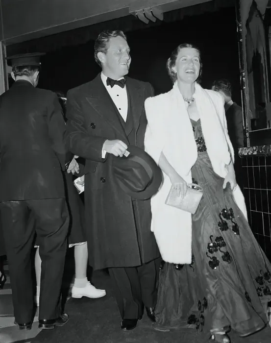 Framed Print : Spencer Tracy at Premiere with Wife