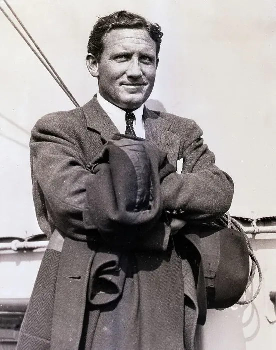 Framed Print : Spencer Tracy Smiling on Ocean Liner Framed Print : Spencer Tracy Smiling on Ocean Liner