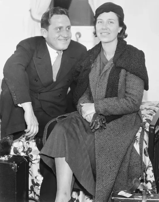 Framed Print : Spencer Tracy and Wife Framed Print : Spencer Tracy and Wife