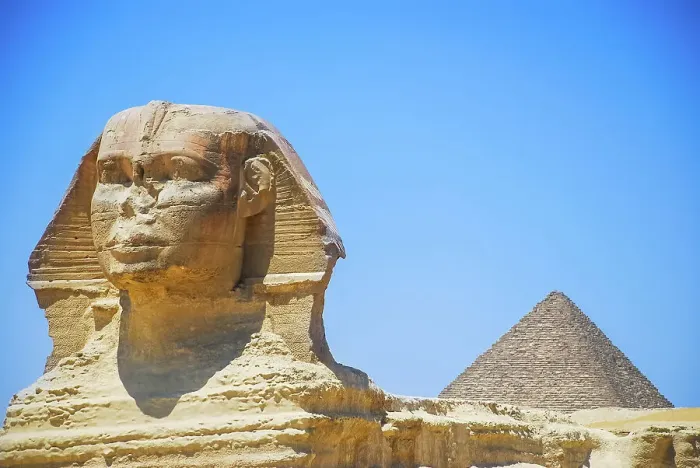 Framed Print : Sphinx and Pyramid Framed Print : Sphinx and Pyramid