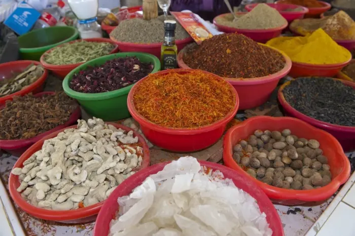 Framed Print : Spices for sale at the bazaar, Bukhara, Uzbekistan Framed Print : Spices for sale at the bazaar, Bukhara, Uzbekistan