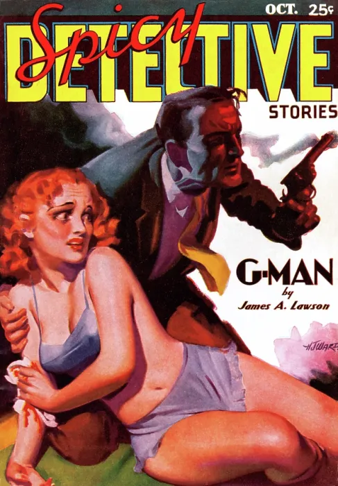 Framed Print : G-Man. Spicy Detective Stories - October 1936 Framed Print : G-Man. Spicy Detective Stories - October 1936