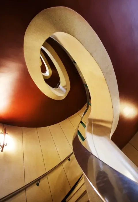 Framed Print : Spiral. An art deco style spiral stair case Framed Print : Spiral. An art deco style spiral stair case