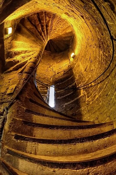 The Spiral Stairway of Ghent Belfry, Ghent, Belgium, Europe