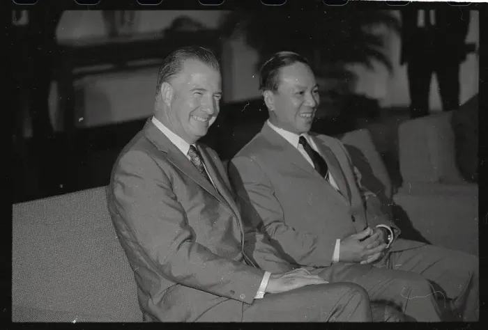 Framed Print : Spiro Agnew and Nguyen Van Thieu Framed Print : Spiro Agnew and Nguyen Van Thieu
