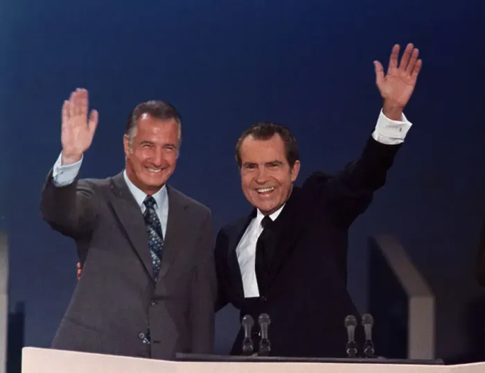 Framed Print : Spiro Agnew with Richard Nixon Waving Framed Print : Spiro Agnew with Richard Nixon Waving