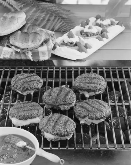 Framed Print : Spit roasting of chicken on barbecue grill Framed Print : Spit roasting of chicken on barbecue grill