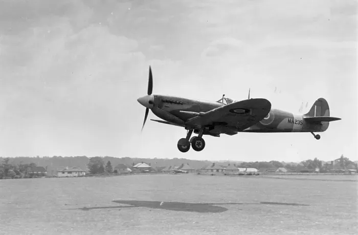 Framed Print : Spitfire Landing Framed Print : Spitfire Landing