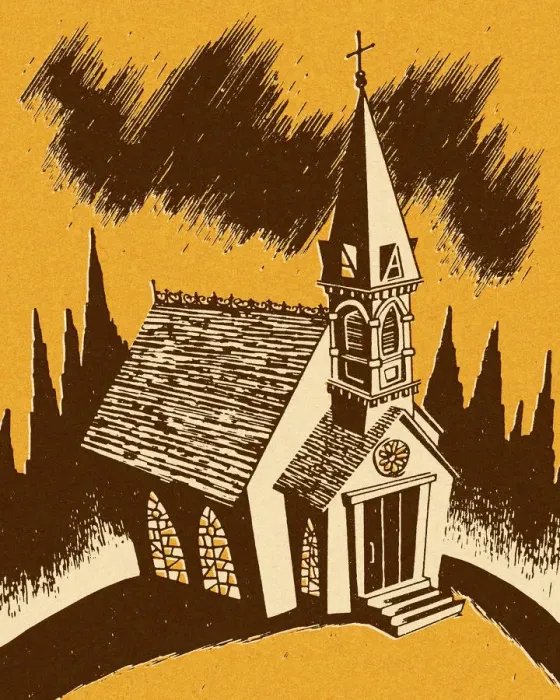 Framed Print : Spooky Church Framed Print : Spooky Church