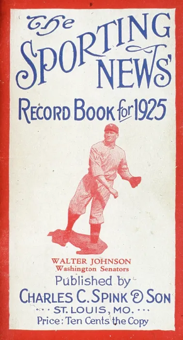 Framed Print : Sporting News Record Book For 1925 Cover Framed Print : Sporting News Record Book For 1925 Cover