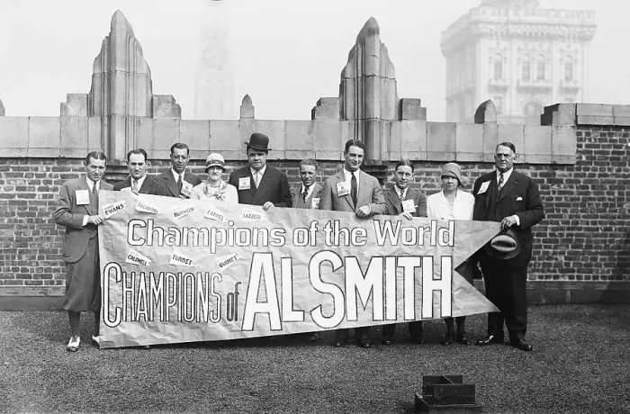 Framed Print : Sports Champs Showing Support for Al Smith Framed Print : Sports Champs Showing Support for Al Smith