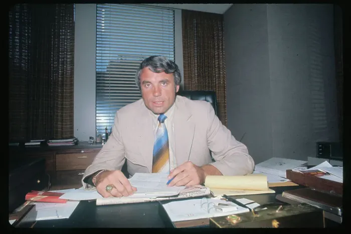 Framed Print : Sports Professional Dave DeBusschere in His Office Framed Print : Sports Professional Dave DeBusschere in His Office