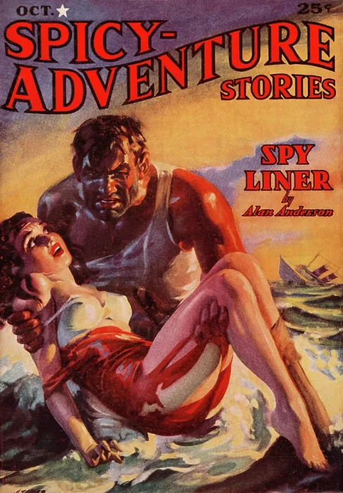 Framed Print : Spy Liner. Spicy-Adventure Stories Group (Culture, 1937) Framed Print : Spy Liner. Spicy-Adventure Stories Group (Culture, 1937)