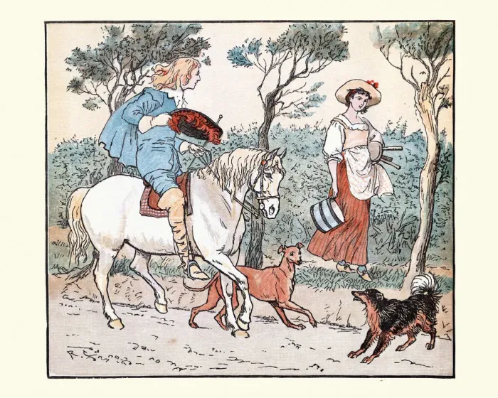 Framed Print : Squire flirting with milkmaid, Victorian, 19th Century Framed Print : Squire flirting with milkmaid, Victorian, 19th Century