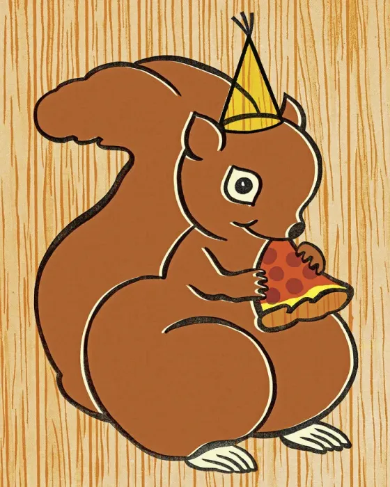 Framed Print : Squirrel Eating Pizza Framed Print : Squirrel Eating Pizza