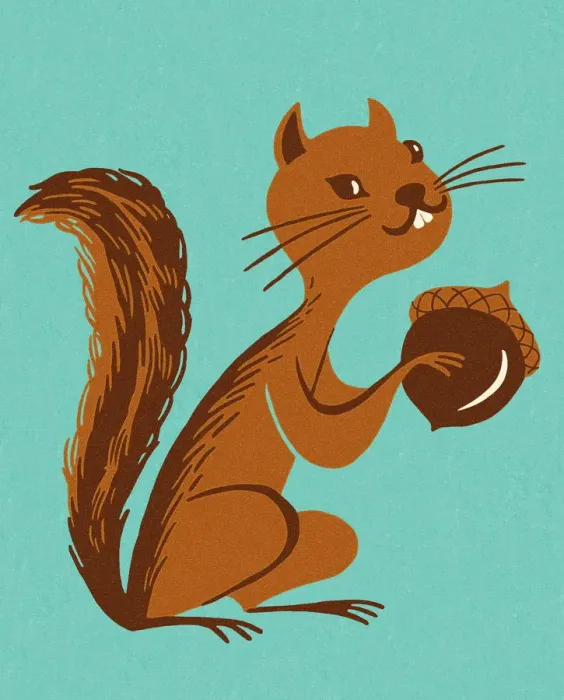 Framed Print : Squirrel Holding an Acorn Framed Print : Squirrel Holding an Acorn