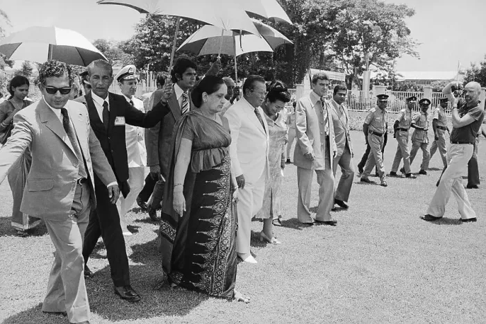 Framed Print : Sri Lankan Welcoming Party for with Josip and Jovanka Tito