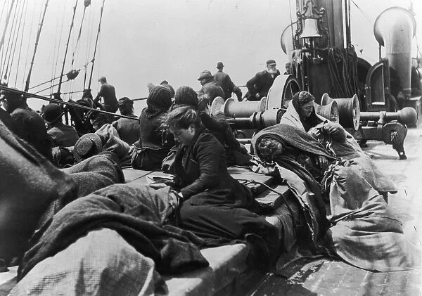 S.S Pennland. A Photograph of Immigrants aboard the S.S Pennland heading
