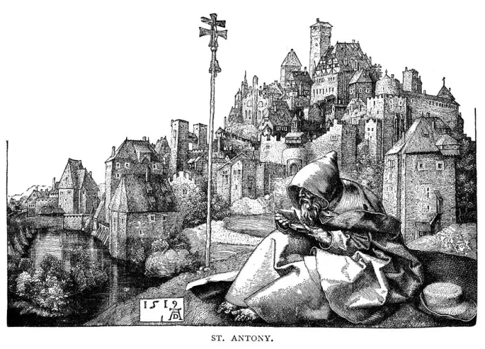 Framed Print : St Antony by Albrecht Durer Framed Print : St Antony by Albrecht Durer