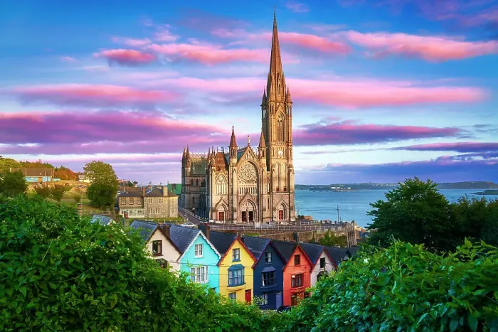 Framed Print : St. Colman's Cathedral at Sunset Horizontal Framed Print : St. Colman's Cathedral at Sunset Horizontal