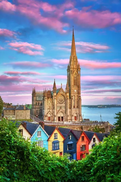 Framed Print : St. Colman's Cathedral at Sunset Vertical Framed Print : St. Colman's Cathedral at Sunset Vertical