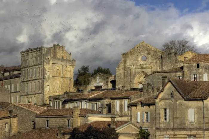 Framed Print : St Emilion old town stone buildings rooftops Framed Print : St Emilion old town stone buildings rooftops