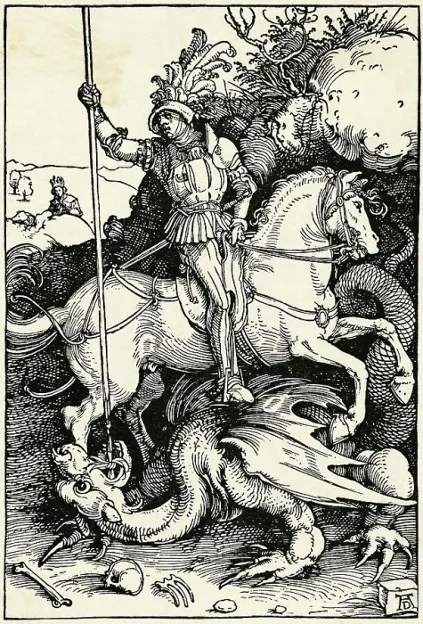 Framed Print : St. George and the Dragon by Albrecht Durer Framed Print : St. George and the Dragon by Albrecht Durer