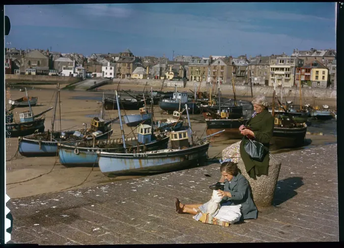 Framed Print : St. Ives Harbor Scene