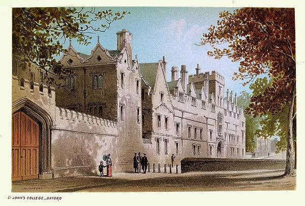 St John's College, Oxford, England, History English architecture, historic landmarks, 19th Century