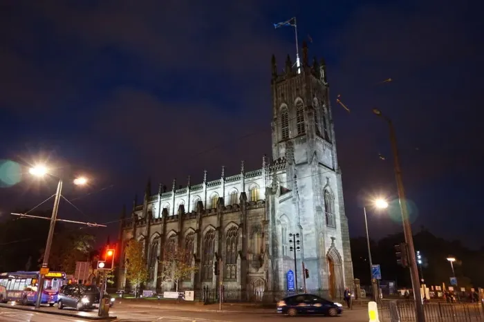 Framed Print : St. Johns Scottish Episcopal Church at night, Edinburgh, United Kingdom Framed Print : St. Johns Scottish Episcopal Church at night, Edinburgh, United Kingdom