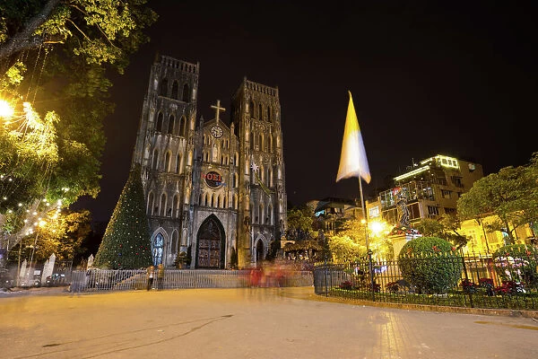 St. Josephs Cathedral by Night, Hanoi, Vietnam