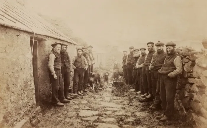 Framed Print : St Kildan Men Framed Print : St Kildan Men