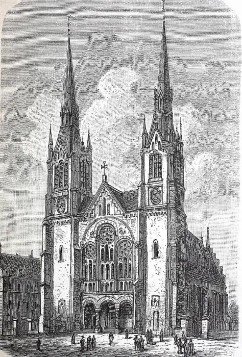 Framed Print : St. Laurence's Church in Diekirch in 1880, Luxembourg, Historic, digitally restored reproduction of a 19th century original, exact original date unknown Framed Print : St. Laurence's Church in Diekirch in 1880, Luxembourg, Historic, digitally restored reproduction of a 19th century original, exact original date unknown