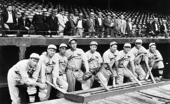 Framed Print : St. Louis Cardinals Posing In Dugout Framed Print : St. Louis Cardinals Posing In Dugout