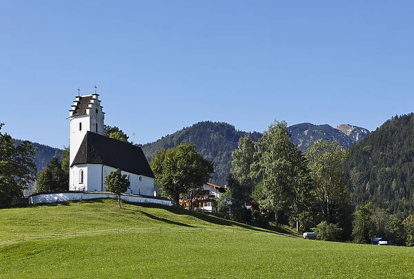 St Margarethen mountain church, Brannenburg parish, Inn Valley, Upper Bavaria, Bavaria, Germany, Europe