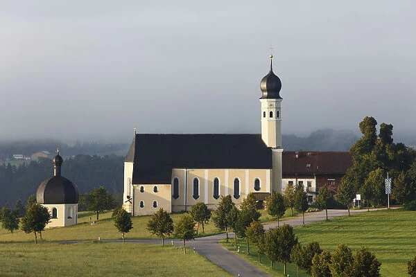 St Marinus and Anian pilgrimage church in Wilparting, Irschenberg community, Oberland, Upper Bavaria, Bavaria, Germany, Europe, PublicGround