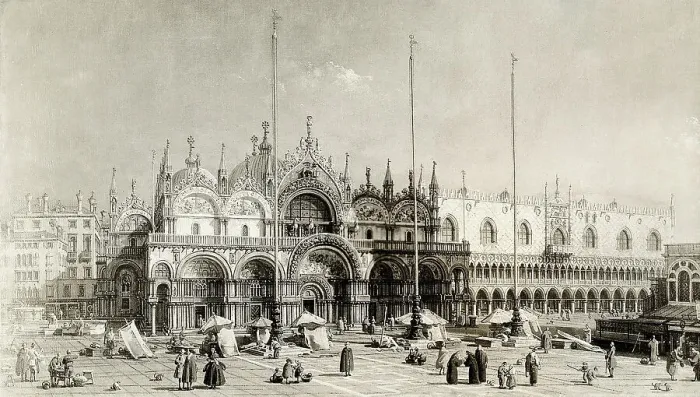 Framed Print : St. Marks Basilica / Venice / Illustration Framed Print : St. Marks Basilica / Venice / Illustration