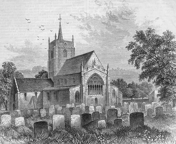 St. Mary. The church of St. Mary, Wirksworth, Derbyshire, circa 1800