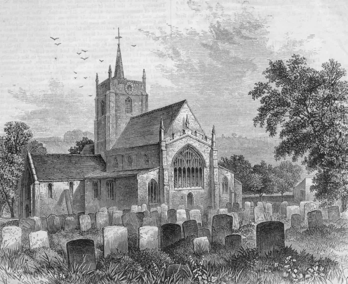 Framed Print : St. Mary. The church of St. Mary, Wirksworth, Derbyshire, circa 1800 Framed Print : St. Mary. The church of St. Mary, Wirksworth, Derbyshire, circa 1800
