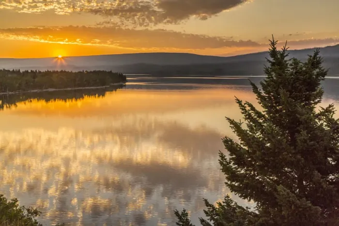Framed Print : St. Mary Lake at sunrise, Glacier National Park, Montana, USA