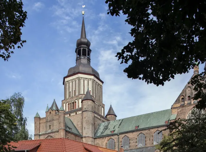 Framed Print : St. Marys Church from 1298, old town, Stralsund, Mecklenburg-Western Pomerania, Germany