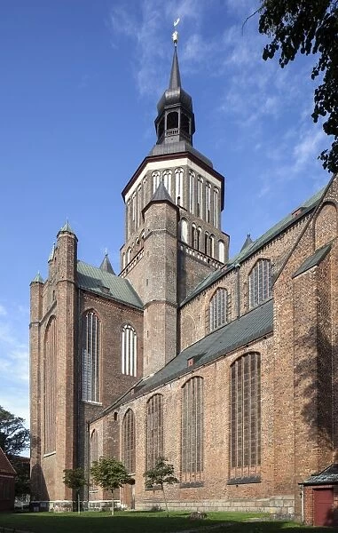 St. Marys Church from 1298, old town, Stralsund, Mecklenburg-Western Pomerania, Germany